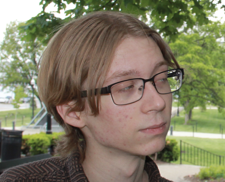A close-up of Ayden Coughlin.